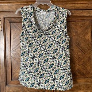 Tahari Multicolored Sleeveless pull over top. Size 10 excellent condition